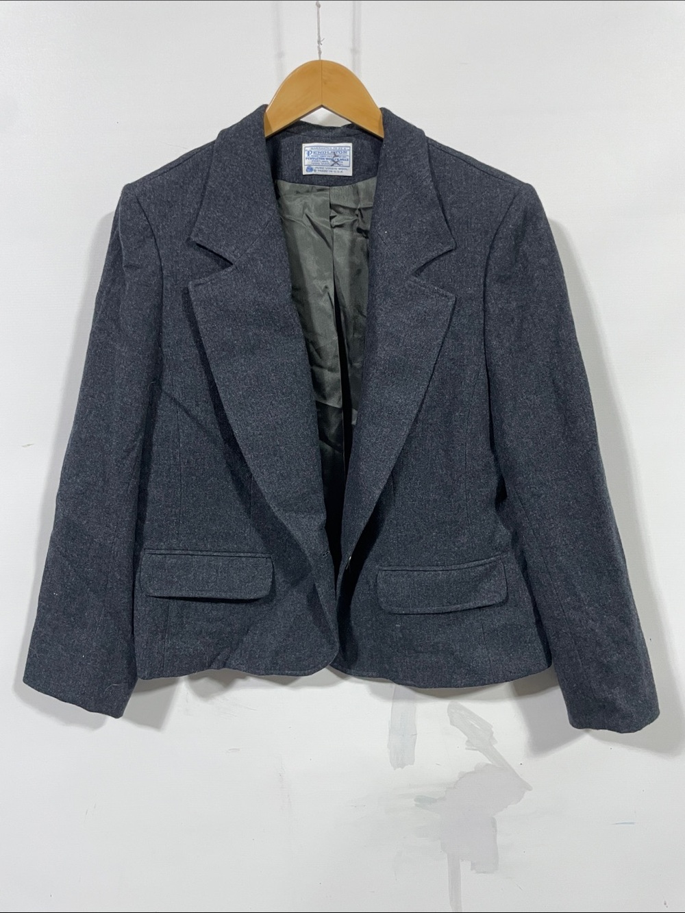 Pendleton Dark Gray Wool-Blend Women's Blazer
